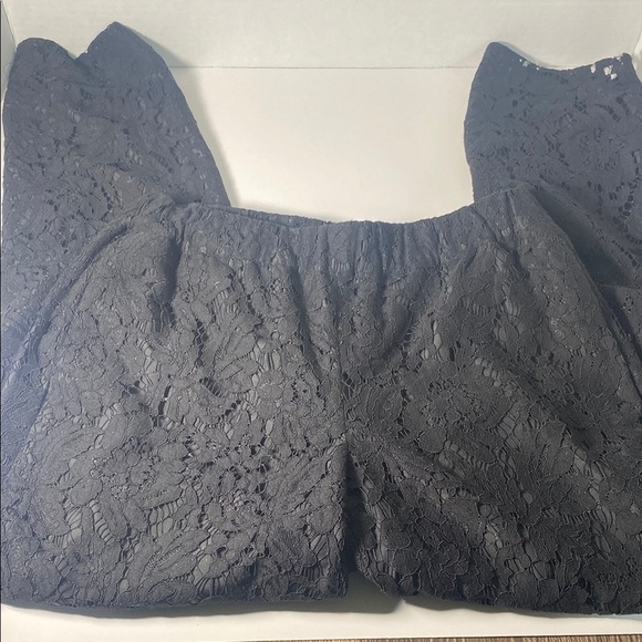J crew Elegant Black Lace Pants women’s size 00 - Picture 1 of 4
